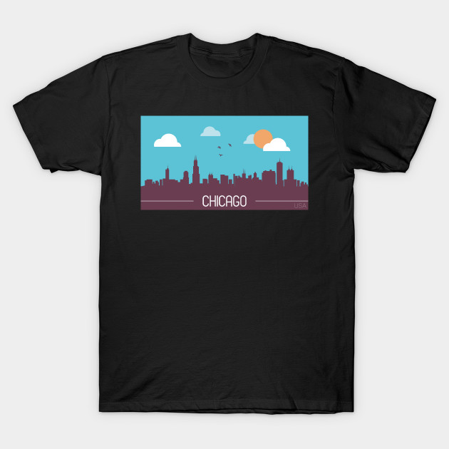 Chicago USA Skyline Silhouette Cityscape